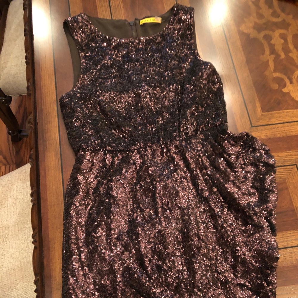 Alice and Olivia brown sequin dress, size 8
